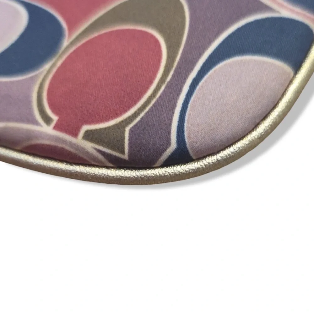 COACH Y2K Scarf Print Sateen Signature C Small Wristlet Wallet Pink SV/MC F47799 - Picture 7 of 8